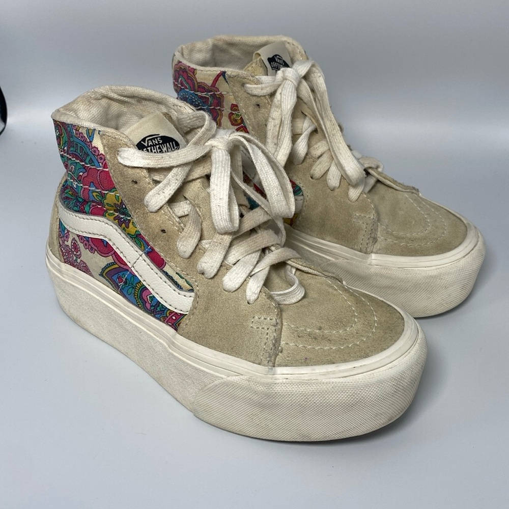 Vans Sk8-Hi Tapered Stackform Paisley Bloom Turtledove sneakers women’s size 5